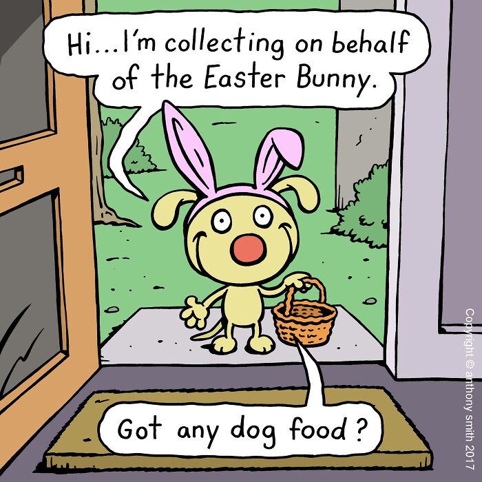 Whimsical Paws 20 Delightfully Absurd One-Panel Comics Featuring a Dog's Everyday Adventures 11