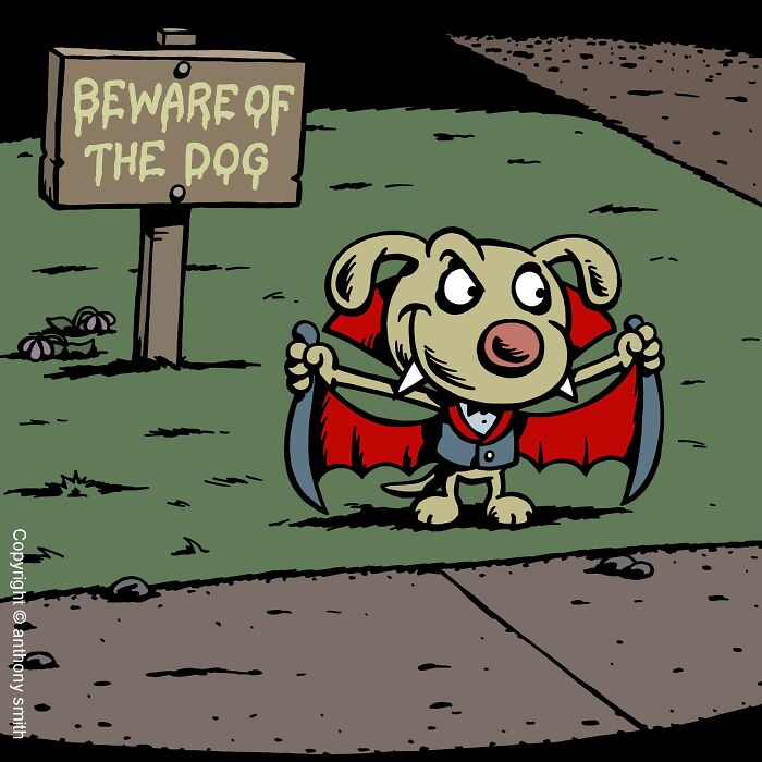 Whimsical Paws 20 Delightfully Absurd One-Panel Comics Featuring a Dog's Everyday Adventures 7
