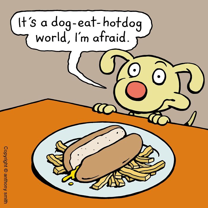 Whimsical Paws 20 Delightfully Absurd One-Panel Comics Featuring a Dog's Everyday Adventures 15