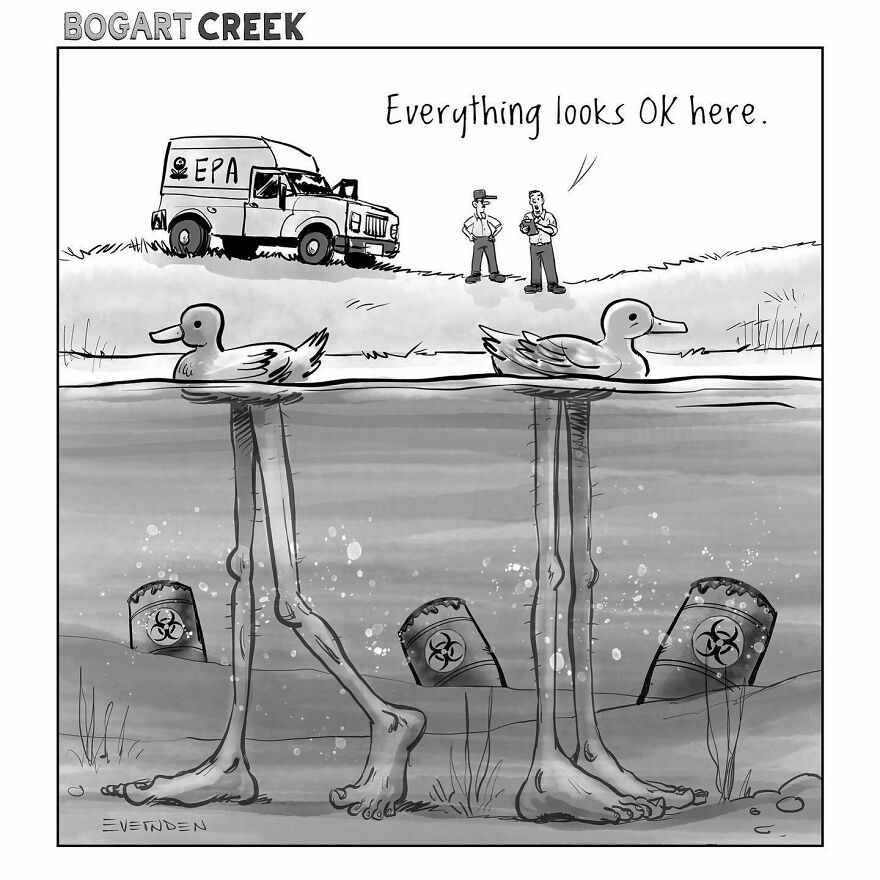 20 Quirky One-Panel Delights by Derek Evernden with a Touch of the Macabre 22
