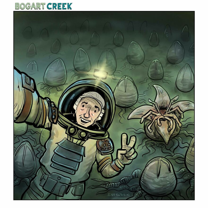 20 Quirky One-Panel Delights by Derek Evernden with a Touch of the Macabre 18
